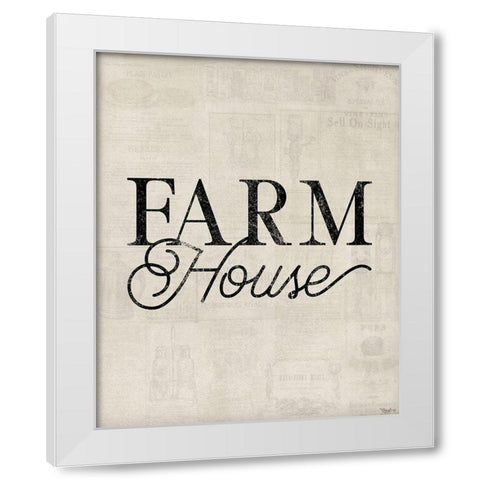 Farm House White Modern Wood Framed Art Print by Louise, Gigi