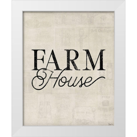 Farm House White Modern Wood Framed Art Print by Louise, Gigi