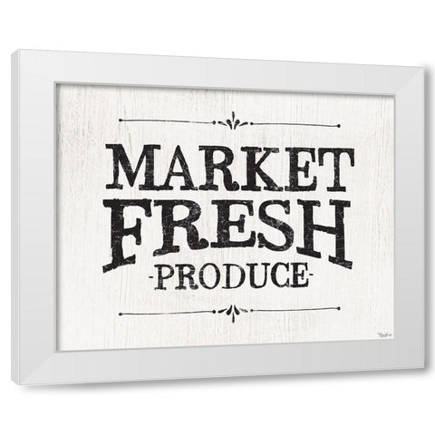 Market Fresh White Modern Wood Framed Art Print by Louise, Gigi