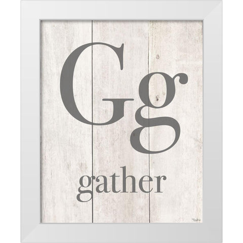 Gather White Modern Wood Framed Art Print by Louise, Gigi