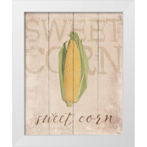 Sweet Corn White Modern Wood Framed Art Print by Louise, Gigi