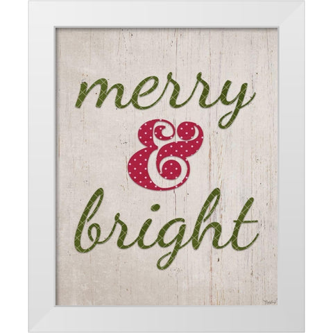 Merry Bright White Modern Wood Framed Art Print by Louise, Gigi