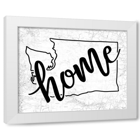 Washington Home Map White Modern Wood Framed Art Print by Louise, Gigi