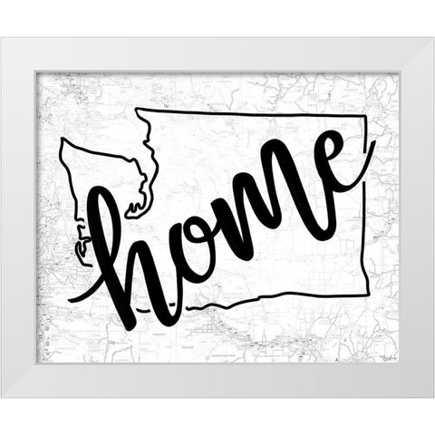 Washington Home Map White Modern Wood Framed Art Print by Louise, Gigi
