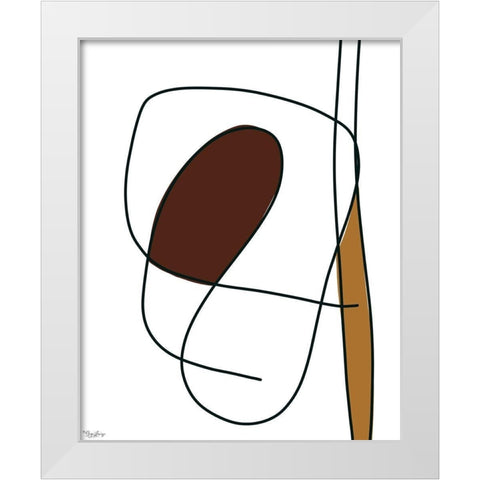 Abstract Tribeca White Modern Wood Framed Art Print by Louise, Gigi