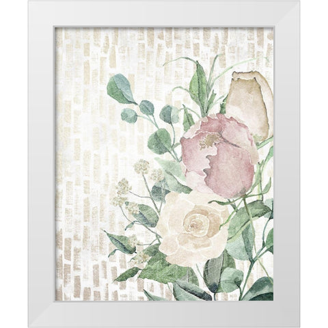 Neutral Flowers 2 White Modern Wood Framed Art Print by Louise, Gigi