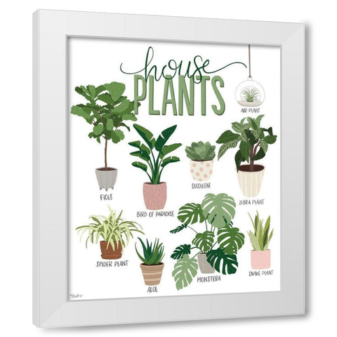 House Plants White Modern Wood Framed Art Print by Louise, Gigi