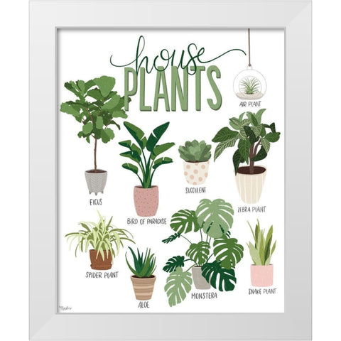 House Plants White Modern Wood Framed Art Print by Louise, Gigi