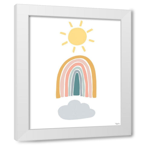 Rainbow Sunshine White Modern Wood Framed Art Print by Louise, Gigi