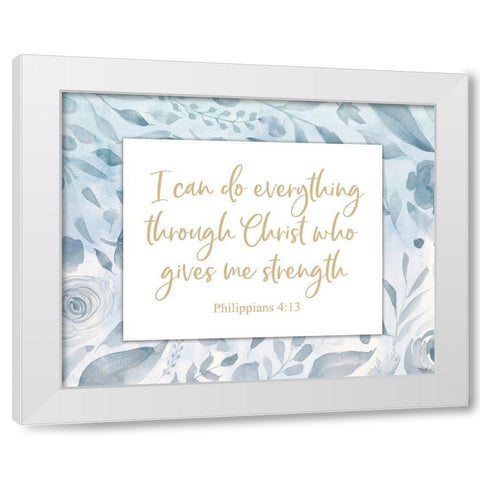 Christ Strength White Modern Wood Framed Art Print by Louise, Gigi