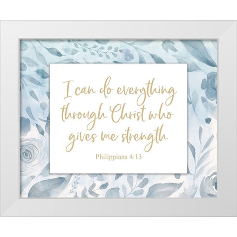 Christ Strength White Modern Wood Framed Art Print by Louise, Gigi
