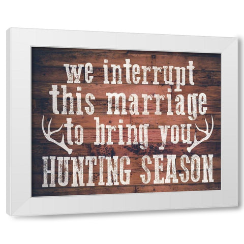 Hunting Season White Modern Wood Framed Art Print by Louise, Gigi