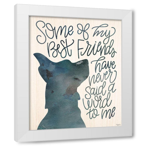 Best Friends White Modern Wood Framed Art Print by Louise, Gigi