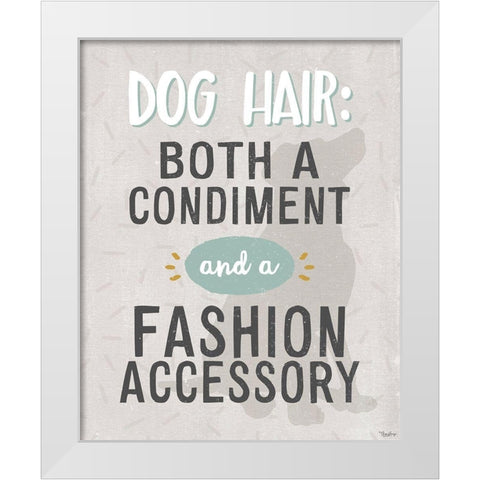 Dog Hair White Modern Wood Framed Art Print by Louise, Gigi