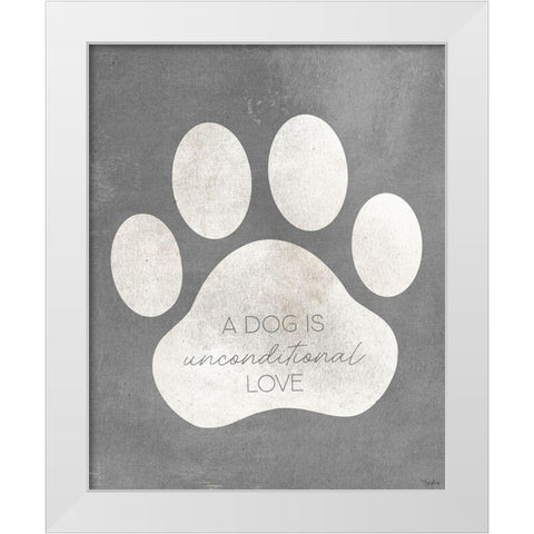 Dog Unconditional White Modern Wood Framed Art Print by Louise, Gigi