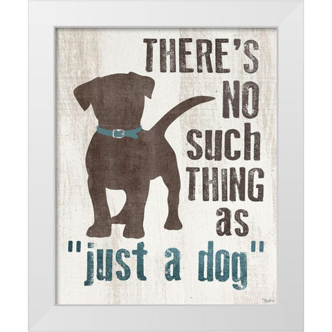 Just Dog Collar White Modern Wood Framed Art Print by Louise, Gigi