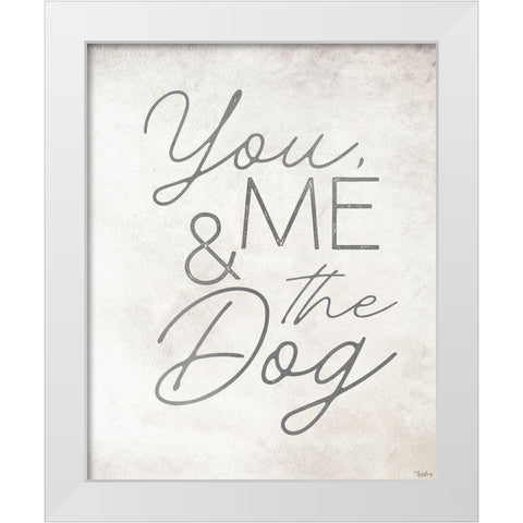 You Me Dog White Modern Wood Framed Art Print by Louise, Gigi