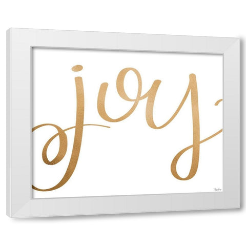 Joy Gold White Modern Wood Framed Art Print by Louise, Gigi