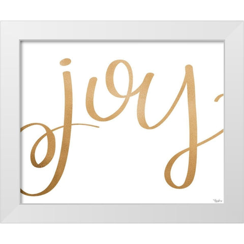 Joy Gold White Modern Wood Framed Art Print by Louise, Gigi