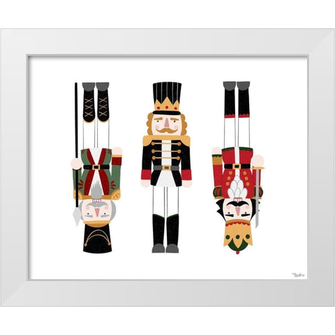 Nutcrackers White Modern Wood Framed Art Print by Louise, Gigi