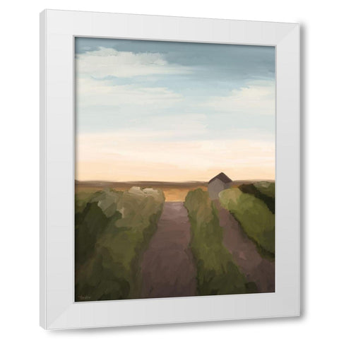 Vineyard White Modern Wood Framed Art Print by Louise, Gigi