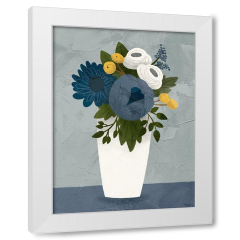 Flowers 1 White Modern Wood Framed Art Print by Louise, Gigi