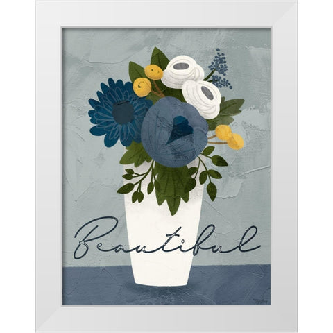 Flower Beautiful White Modern Wood Framed Art Print by Louise, Gigi