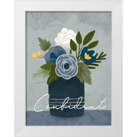 Flower Confident White Modern Wood Framed Art Print by Louise, Gigi