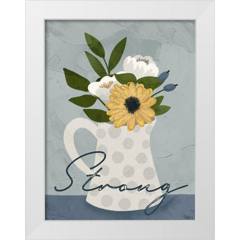 Flower_Strong White Modern Wood Framed Art Print by Louise, Gigi