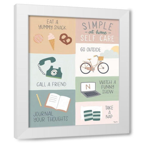 At Home Self Care White Modern Wood Framed Art Print by Louise, Gigi