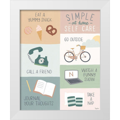 At Home Self Care White Modern Wood Framed Art Print by Louise, Gigi