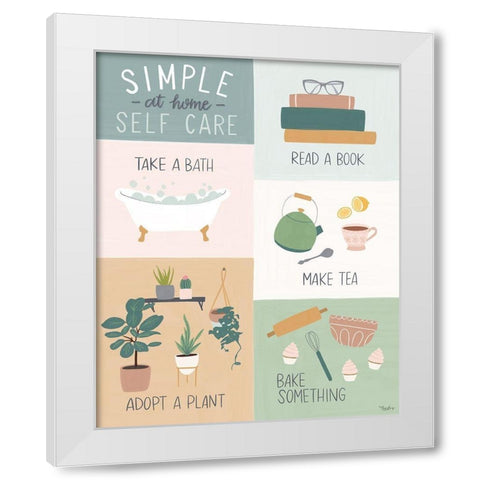 At Home Self Care 2 White Modern Wood Framed Art Print by Louise, Gigi