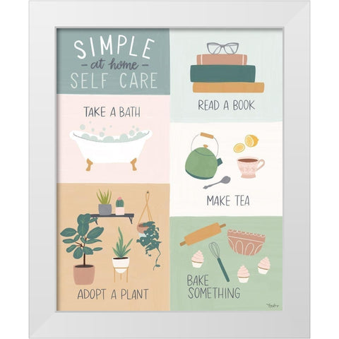 At Home Self Care 2 White Modern Wood Framed Art Print by Louise, Gigi