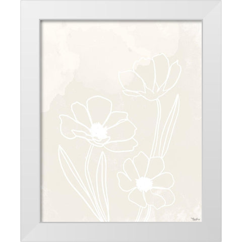 Alabaster Flowers White Modern Wood Framed Art Print by Louise, Gigi