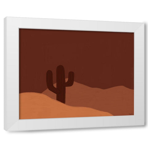 Earthen Landscape White Modern Wood Framed Art Print by Louise, Gigi