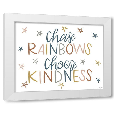 Chase Rainbows Fall White Modern Wood Framed Art Print by Louise, Gigi