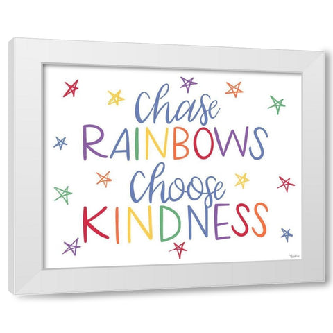 Chase Rainbows Traditional White Modern Wood Framed Art Print by Louise, Gigi
