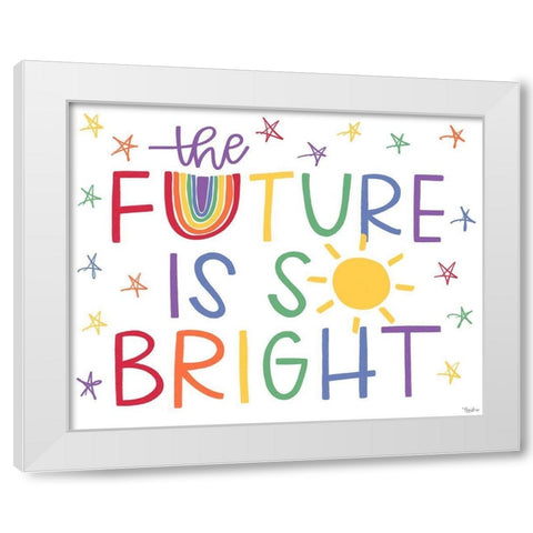 Future Bright White Modern Wood Framed Art Print by Louise, Gigi