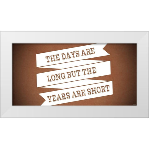 Days Long Orange White Modern Wood Framed Art Print by Louise, Gigi