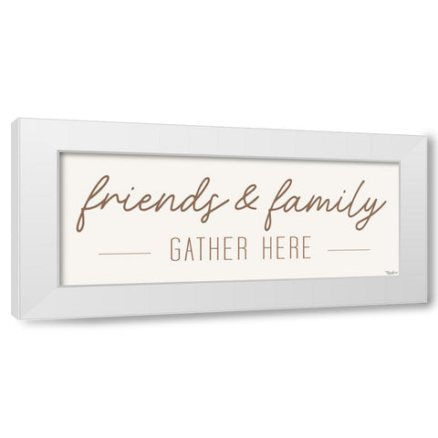 Friends Gather White Modern Wood Framed Art Print by Louise, Gigi