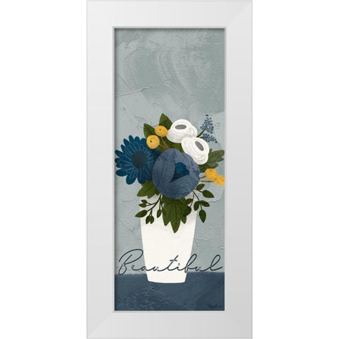 Flower Beautiful White Modern Wood Framed Art Print by Louise, Gigi