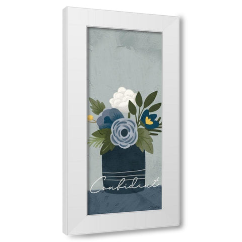 Flower Confident White Modern Wood Framed Art Print by Louise, Gigi