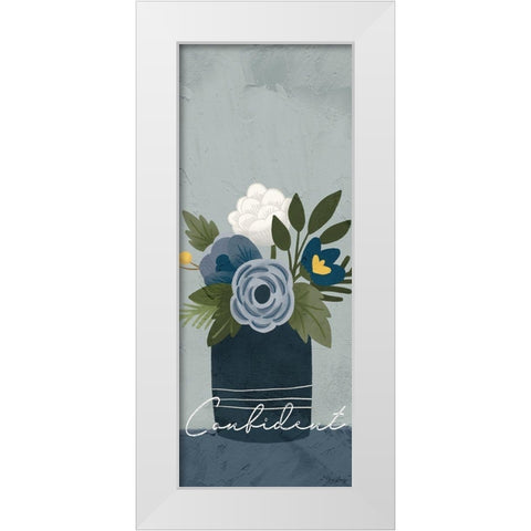 Flower Confident White Modern Wood Framed Art Print by Louise, Gigi