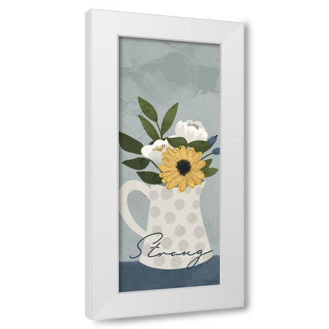 Flower Strong White Modern Wood Framed Art Print by Louise, Gigi