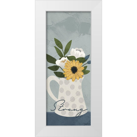 Flower Strong White Modern Wood Framed Art Print by Louise, Gigi
