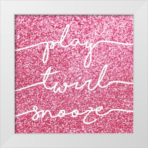 Play Twirl Snooze White Modern Wood Framed Art Print by Louise, Gigi