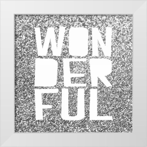 Wonderful White Modern Wood Framed Art Print by Louise, Gigi