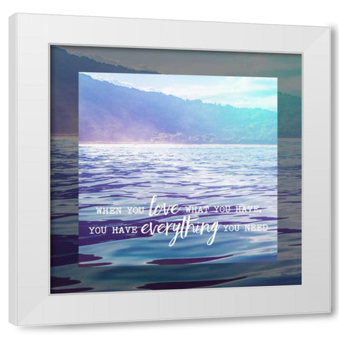 Love Everything White Modern Wood Framed Art Print by Louise, Gigi