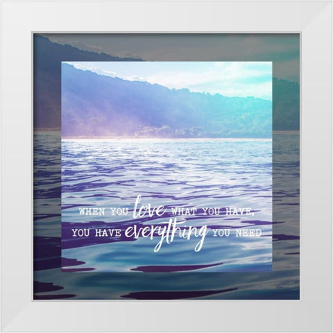 Love Everything White Modern Wood Framed Art Print by Louise, Gigi