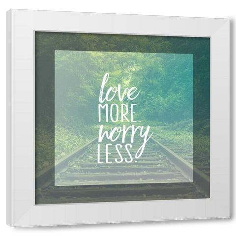 Love More White Modern Wood Framed Art Print by Louise, Gigi